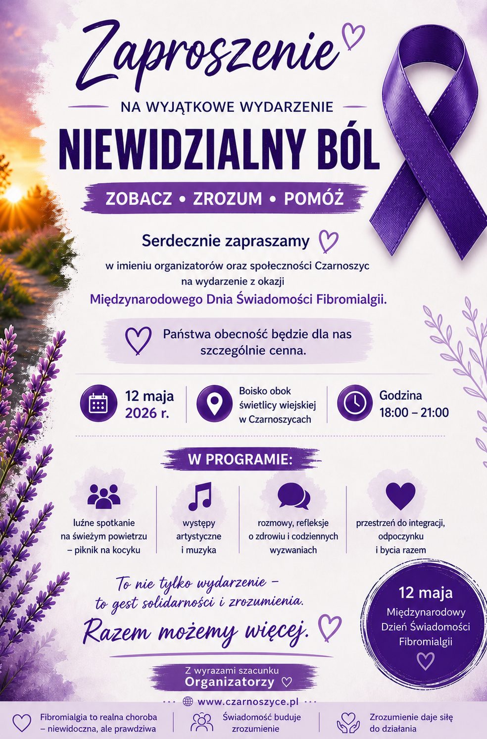💜 Niewidzialny ból – zobacz, zrozum, pomóż (Spotkanie na boisku)