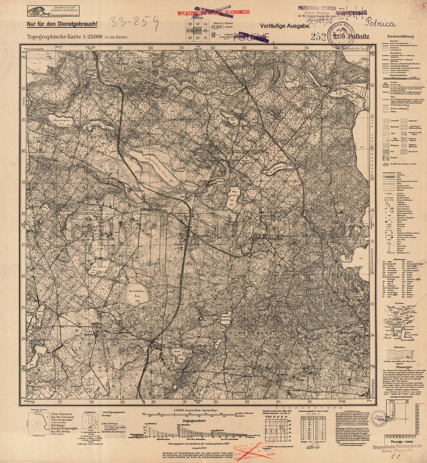 Stara Mapa Czarnoszyc (1940 r.)